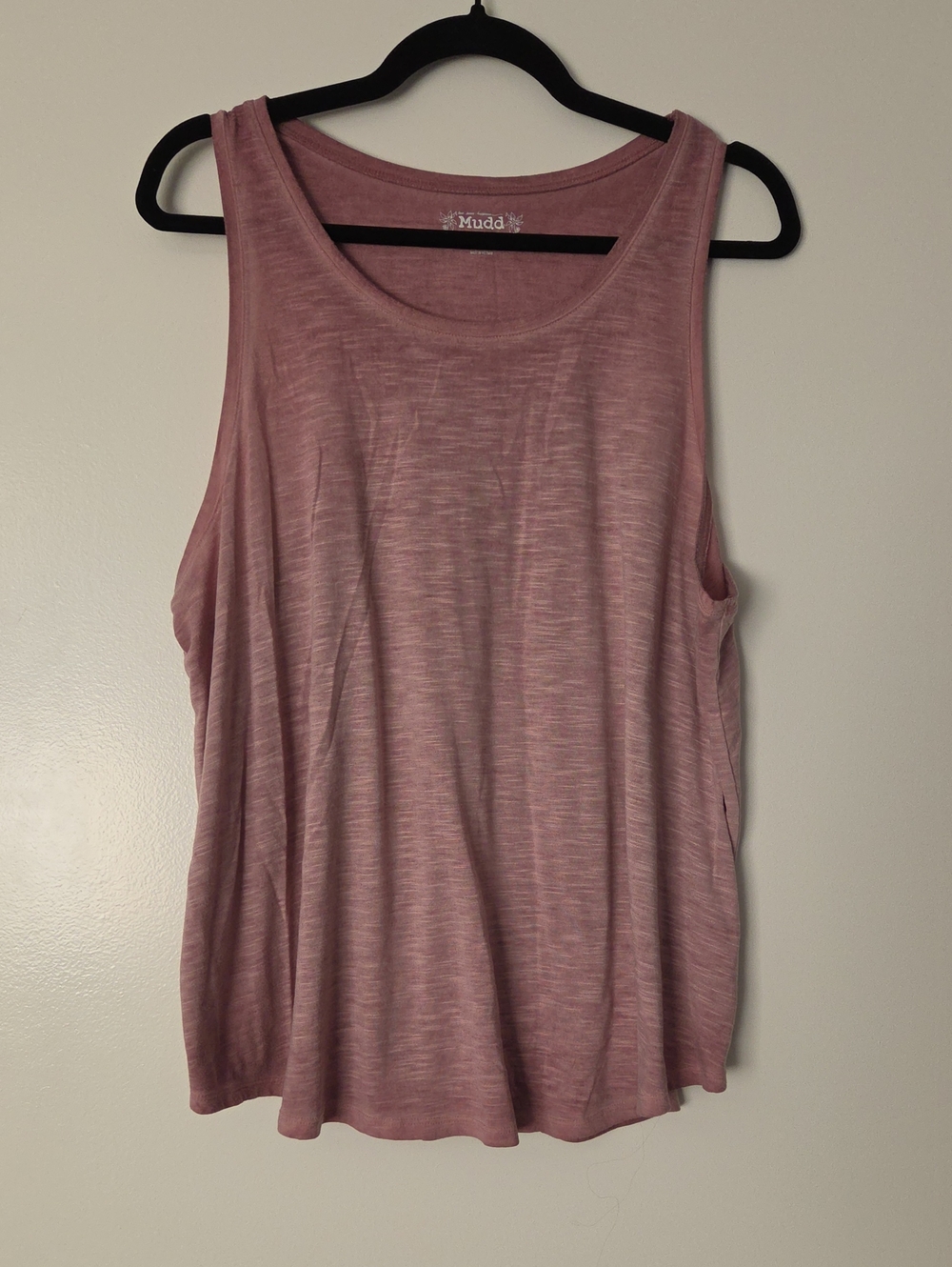 Mudd Pink Scoop Neck Burnout Weekend Tank Top